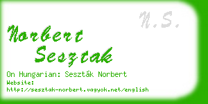 norbert sesztak business card